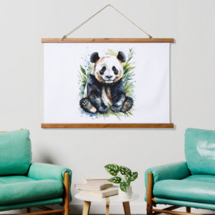 Tapisserie Suspendue Belle aquarelle Panda Bear