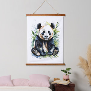Tapisserie Suspendue Belle aquarelle Panda Bear