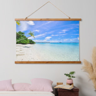 Tapisserie Suspendue Belle Plage de Sable Blanc Tropical