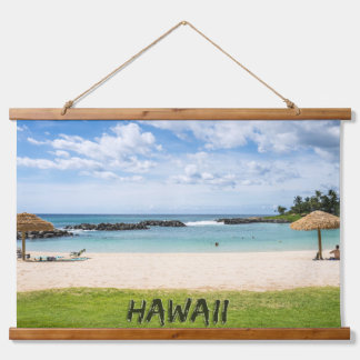 Tapisserie Suspendue Belle plage Hawaii | Sun Sand & Green Paradise