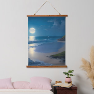 Tapisserie Suspendue Belle Pleine lune Ocean Art