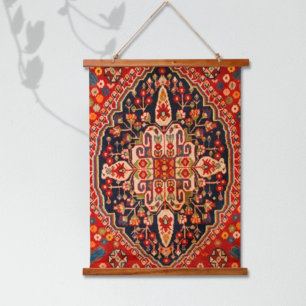 Tapisserie Suspendue Berry Red Onyx Oriental Perse Qashqai mur de tapis