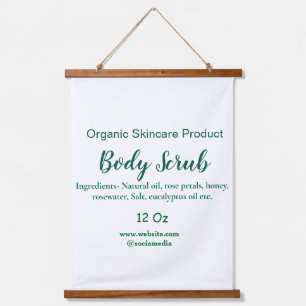 Tapisserie Suspendue Beurre de corps bio vert nature ajouter le nom dan