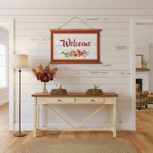 Tapisserie Suspendue Bienvenue floral 
