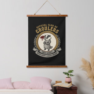 Tapisserie Suspendue Blaireau Drôle et Grincheux "Club Officiel des Gro