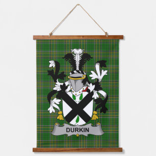 Tapisserie Suspendue Blason de Durkin irlandais ou O_Durkin Crête de la
