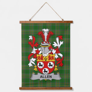 Tapisserie Suspendue Blason de la famille Allen irlandaise Crête de la