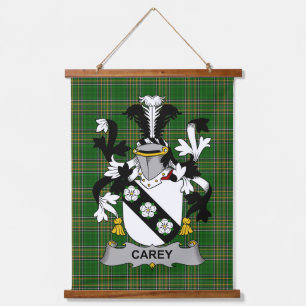 Tapisserie Suspendue Blason de la famille Carey ou Cary d'Irlande Crête
