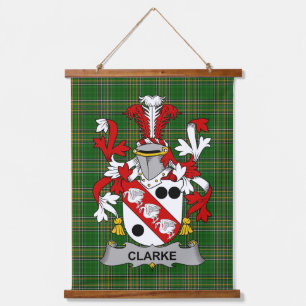 Tapisserie Suspendue Blason de la famille Clarke irlandais