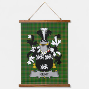 Tapisserie Suspendue Blason de la famille Kent Irlandaise Crête de la f