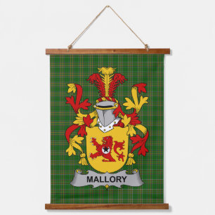 Tapisserie Suspendue Blason de la famille Mallory d'Irlande Crête de la