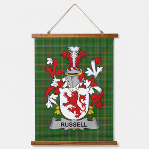 Tapisserie Suspendue Blason de la famille Russell d'Irlande Crête de la
