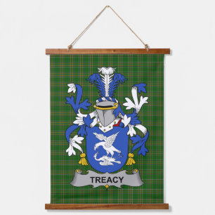 Tapisserie Suspendue Blason de la famille Treacy ou Tracy d'Irlande Crê