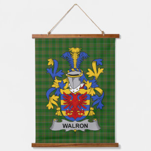 Tapisserie Suspendue Blason de la famille Walron d'Irlande Crête de la