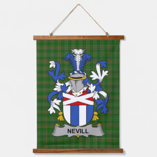 Tapisserie Suspendue Blason de Nevill ou Neville irlandais Famille Cres