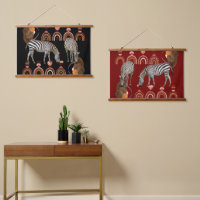 Boho Bohemian Art Moderne Animaux Zebras Décor Mur