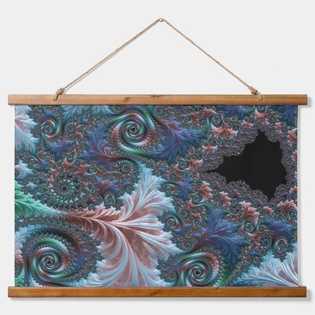 Tapisserie Suspendue Boho coloré super Hippie Mandelbrot Fractal Art (Devant)
