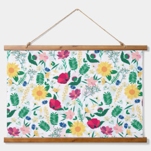 Tapisserie Suspendue Boho Fleur sauvage Meadow Floral Design