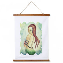 Boho Mermaid Aquarelle Vert