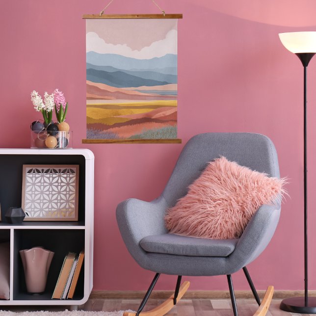 Tapisserie Suspendue Boho Mountains Landscape Retro Colorful Modern  (Créateur téléchargé)