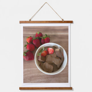 Tapisserie Suspendue Bonheur de fraise nappé de chocolat