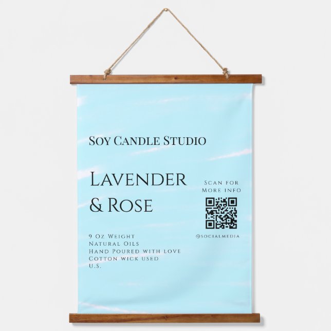 Tapisserie Suspendue Bougie de soja rose Lavender entreprise ajouter q  (Recto)
