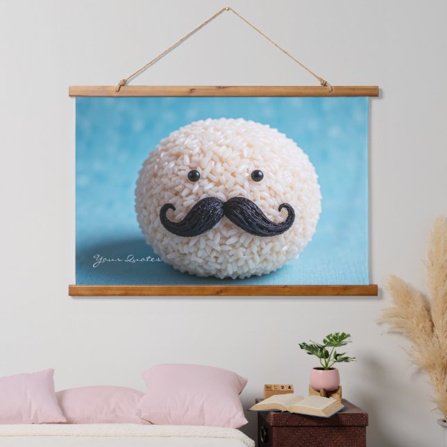 Tapisserie Suspendue Boulette de Riz avec Moustache (Chambre à coucher)