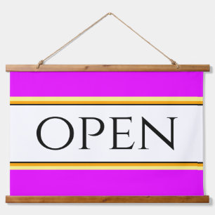 Tapisserie Suspendue Bright Tropical Rose Jaune Blanc ouvert rayures