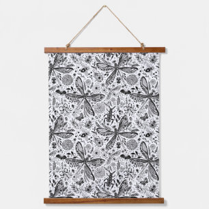 Tapisserie Suspendue Bugs de Doodle sur bleu foncé