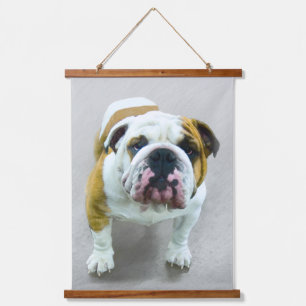 Tapisserie Suspendue Bulldog Painting - Joli art original chien