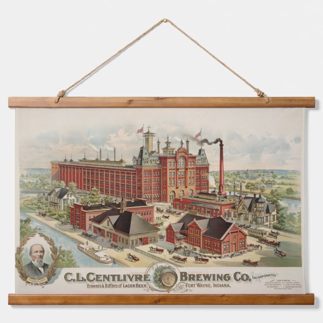 Tapisserie Suspendue C.L. Centlivre Brewing Company Factory Buildings. (Devant)