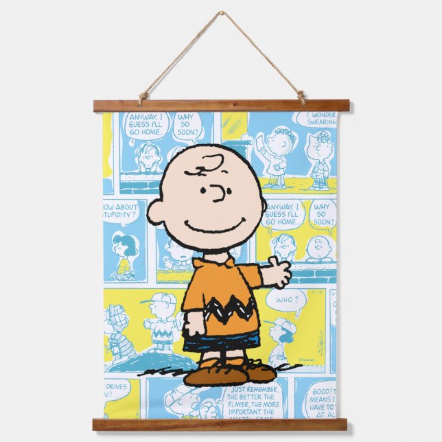 Tapisserie Suspendue cacahuètes | Charlie Brown Motif de bande dessinée (Recto)