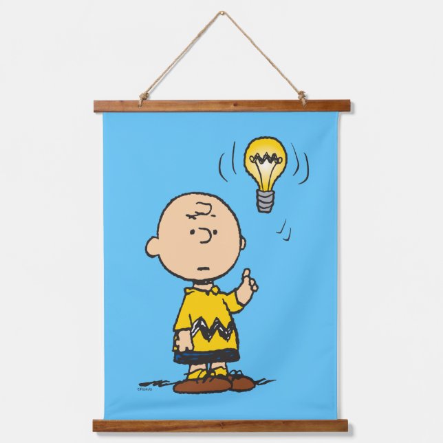 Tapisserie Suspendue cacahuètes | L'idée de l'ampoule de Charlie Brown (Recto)