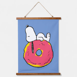 Tapisserie Suspendue cacahuètes   Snoopy Donut rose