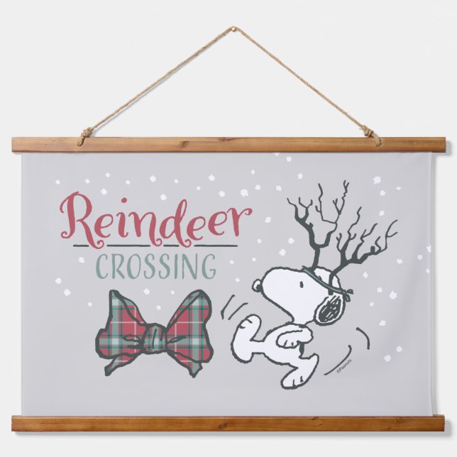 Tapisserie Suspendue cacahuètes | Snoopy Reindeer (Devant)