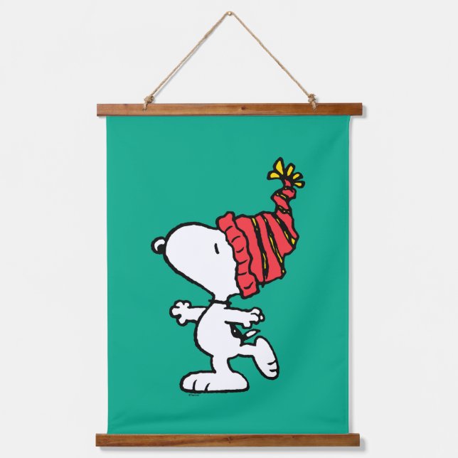 Tapisserie Suspendue cacahuètes | Snoopy Winter Beanie Casquette (Recto)