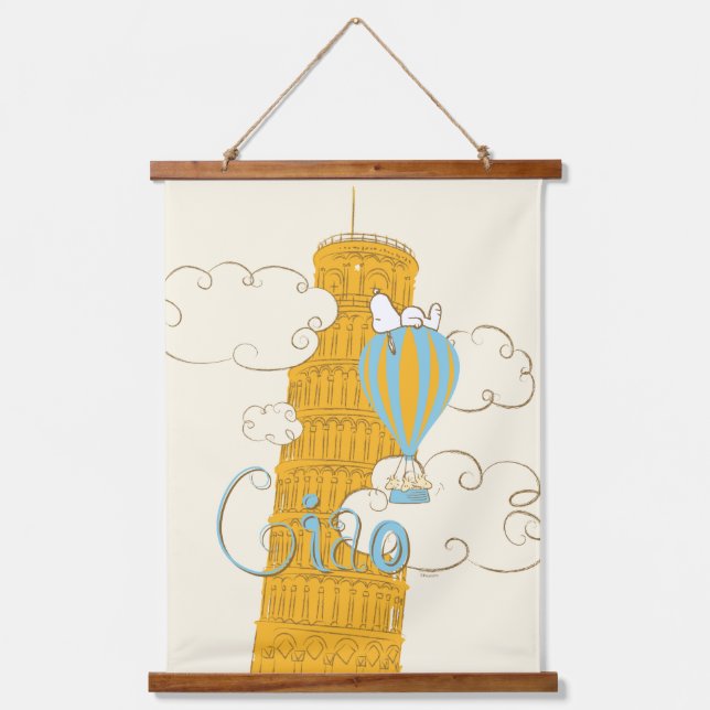 Tapisserie Suspendue cacahuètes | Snoopy & Woodstock Ciao (Recto)