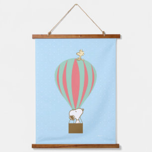 Tapisserie Suspendue cacahuètes   Snoopy & Woodstock Hot Air Balloon
