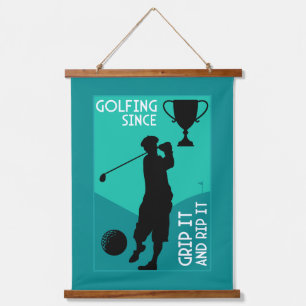 Tapisserie Suspendue Cadeau de golf vintage drôle unique