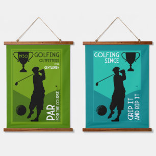 Tapisserie Suspendue Cadeau de golf vintage unique