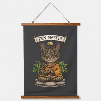 Tapisserie Suspendue Cadeau de Maître Zen Chat Drôle Relaxant Chat Tabb
