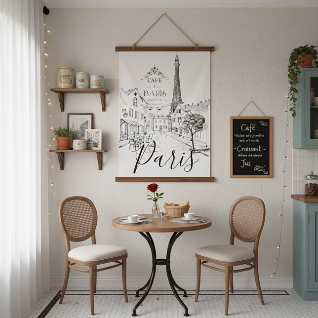 Tapisserie Suspendue Café Paris (Créateur téléchargé)