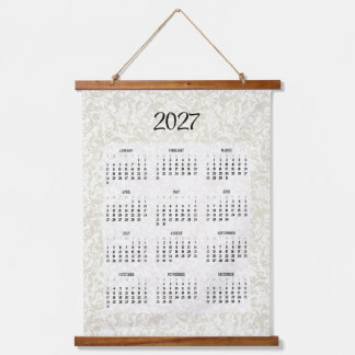 Tapisserie Suspendue Calendrier baroque neutre 2027