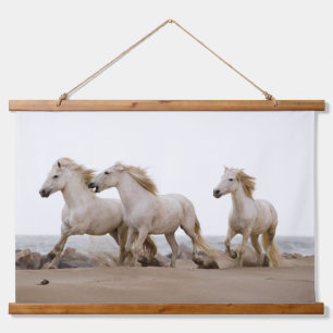 Tapisserie Suspendue Camargue Horses courir sur la plage