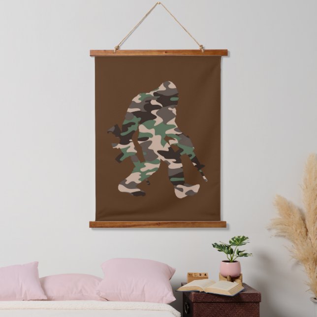 Tapisserie Suspendue Camo Bigfoot Sasquatch (Chambre à coucher)