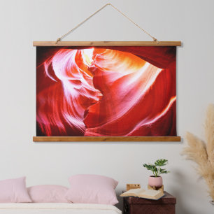 Tapisserie Suspendue Canyon à fente du désert coloré avec soleil