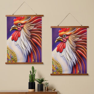 Tapisserie Suspendue Capturer l'élégance du coq