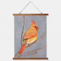Cardinal sur la peinture de branche - Art original