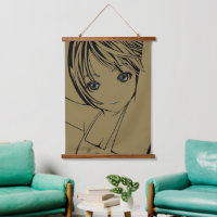 Carré blanc, Jeune fille Anime Boire Dessous de ve