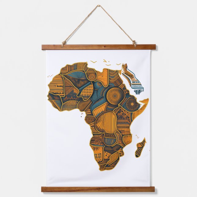 Tapisserie Suspendue Carte africaine (Recto)